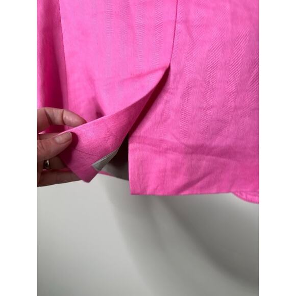 J Crew Womens 100% Linen Blazer Jacket Size 4 Pink Preppy Coastal Chic Office - Picture 5 of 12